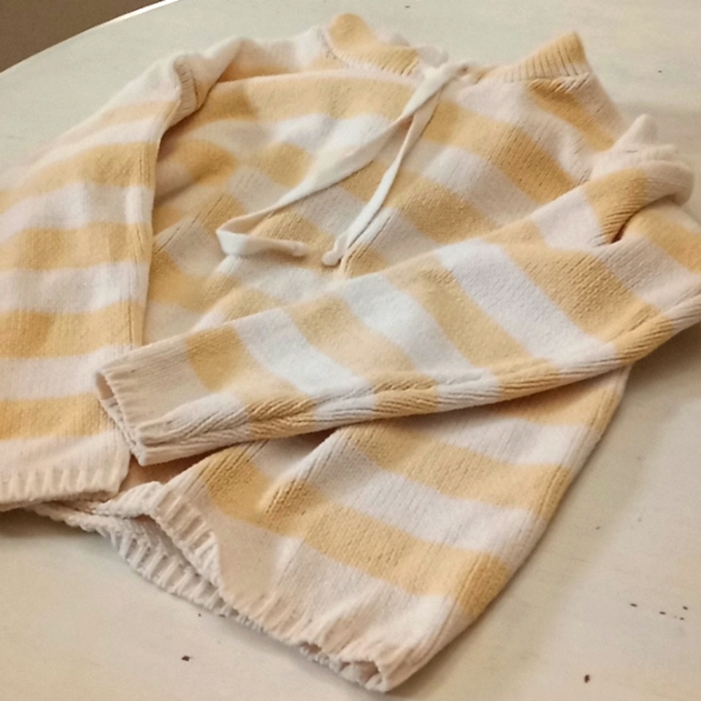 Style Me XL Knitted Hooded Striped Sweater